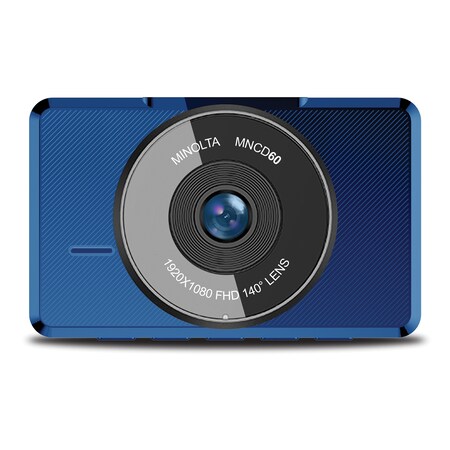 Minolta MNCD60 1080p Full HD ADAS Dash Camera with 3-Inch LCD Screen (Blue) MNCD60-BL